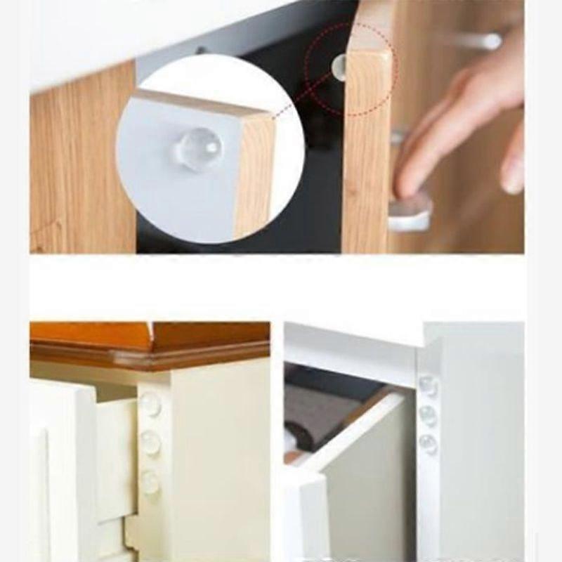 24pcs Self Adhesive Silicone Cabinet Door Stopper Transparent Stop Damper Buffer