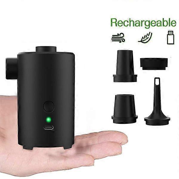 Portable Electric Air Pump, 3600mAh, Air Mattress Pump With 4 Nozzles, Ultra~high Inflation Rate Of 450l/min, Suitable For Air Mattress, Pool Toys MK2