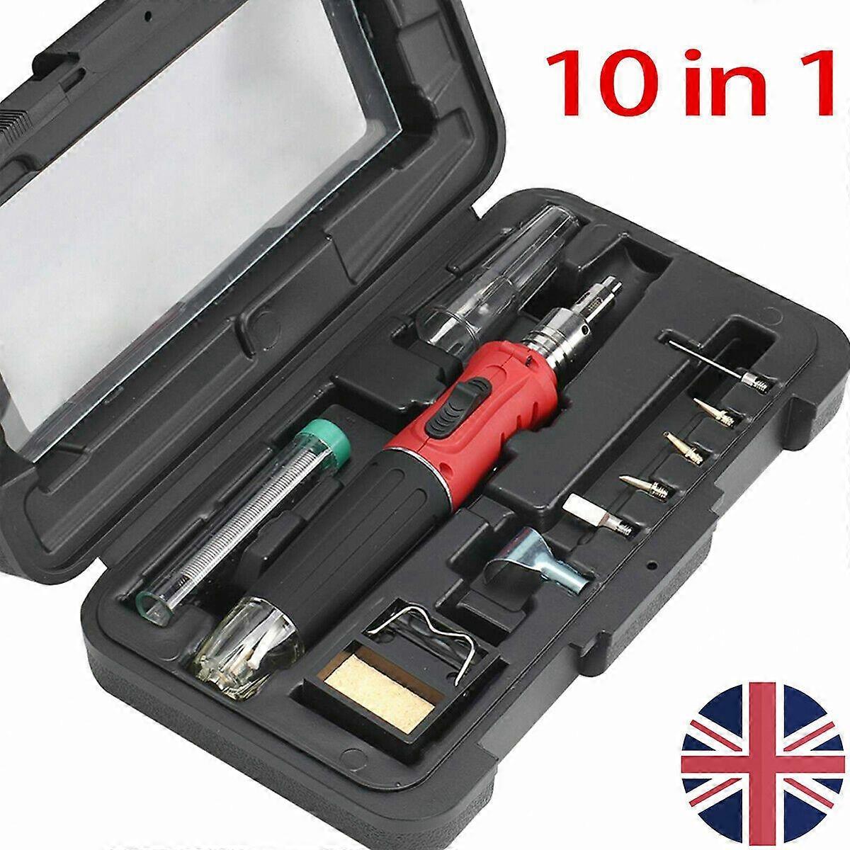 Cordless Auto Ignition Butane Gas Soldering Iron Kit Ignite Welding Torch Tool