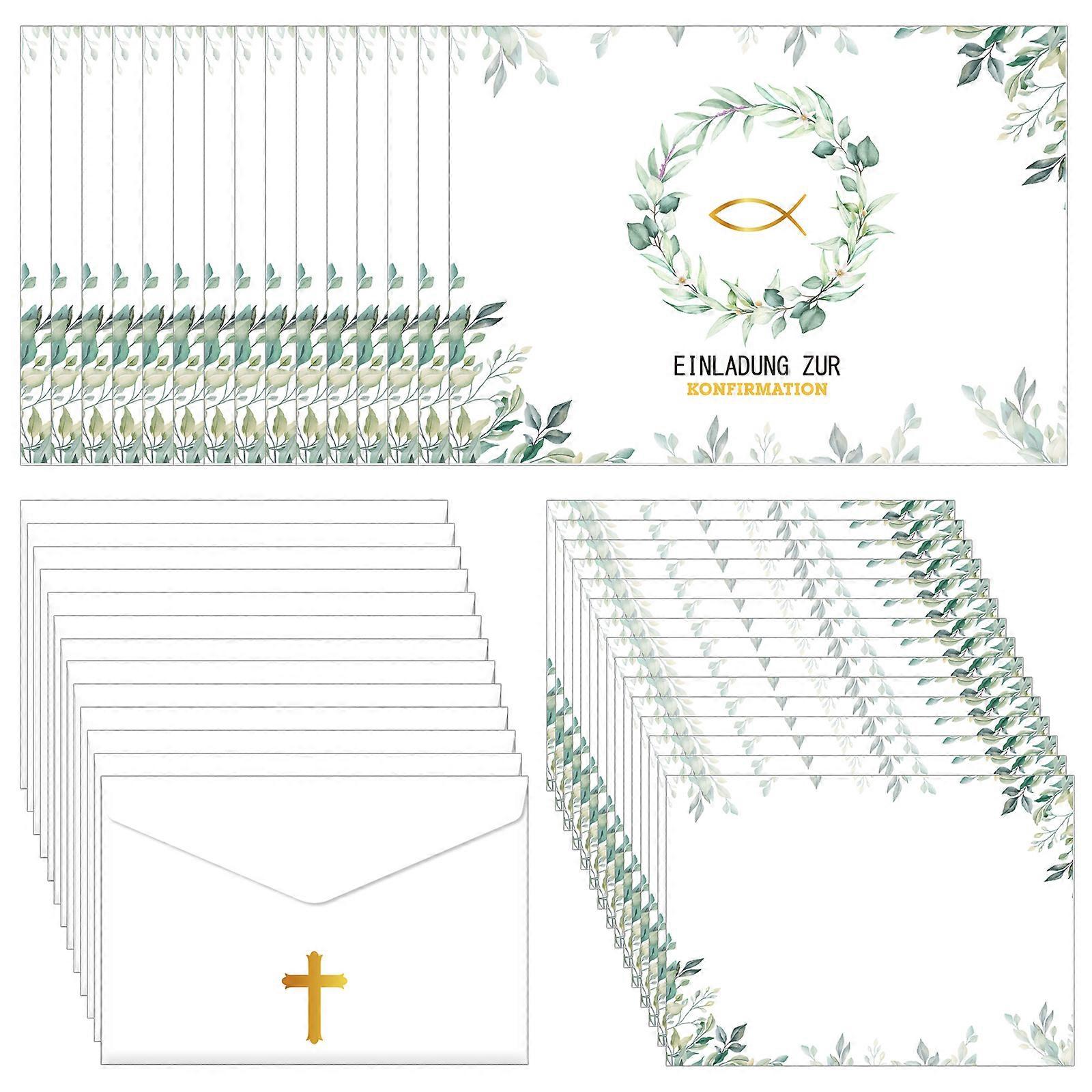 15x Communion Invitation Cards with Envelopes for Events