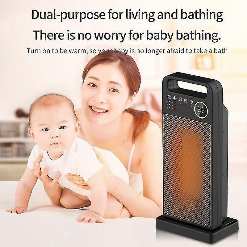 Remote Control Heater Touch Screen Electric Heater Household Vertical 120 Degree Shaking Head Heater