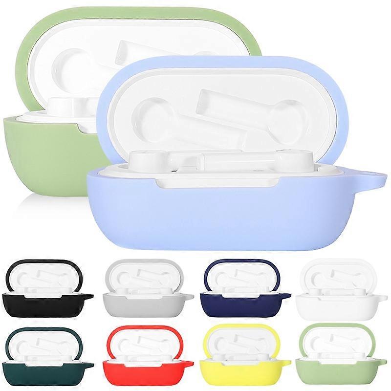 2 PCS GS0021 Silicone Case with Hook For OnePlus Buds Z2(Matcha Green)