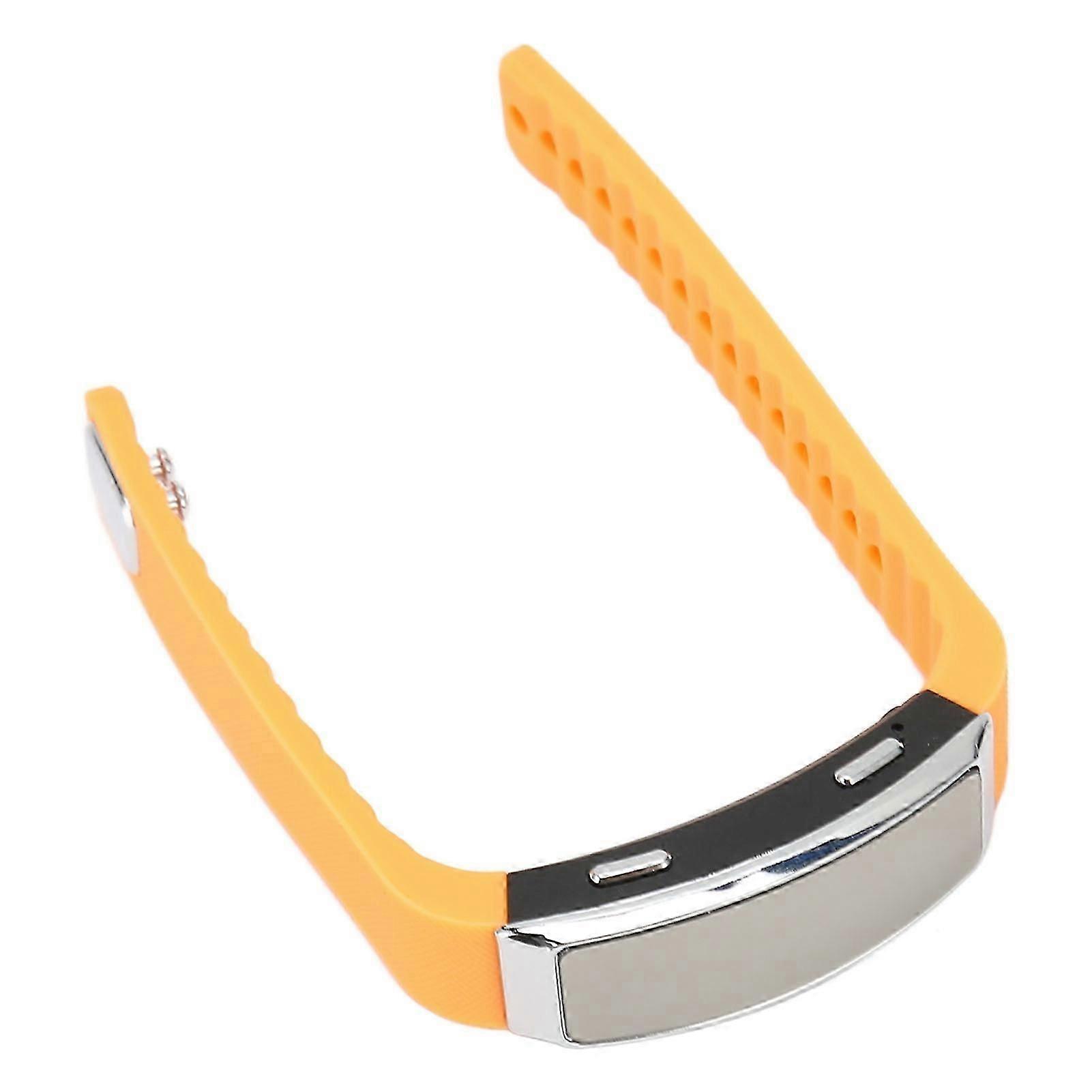 Recorder Watch Hd Noise Reduction Voice Activated Rechargeable Music Player Recorder Wristband For Class Meeting Orange 8gb