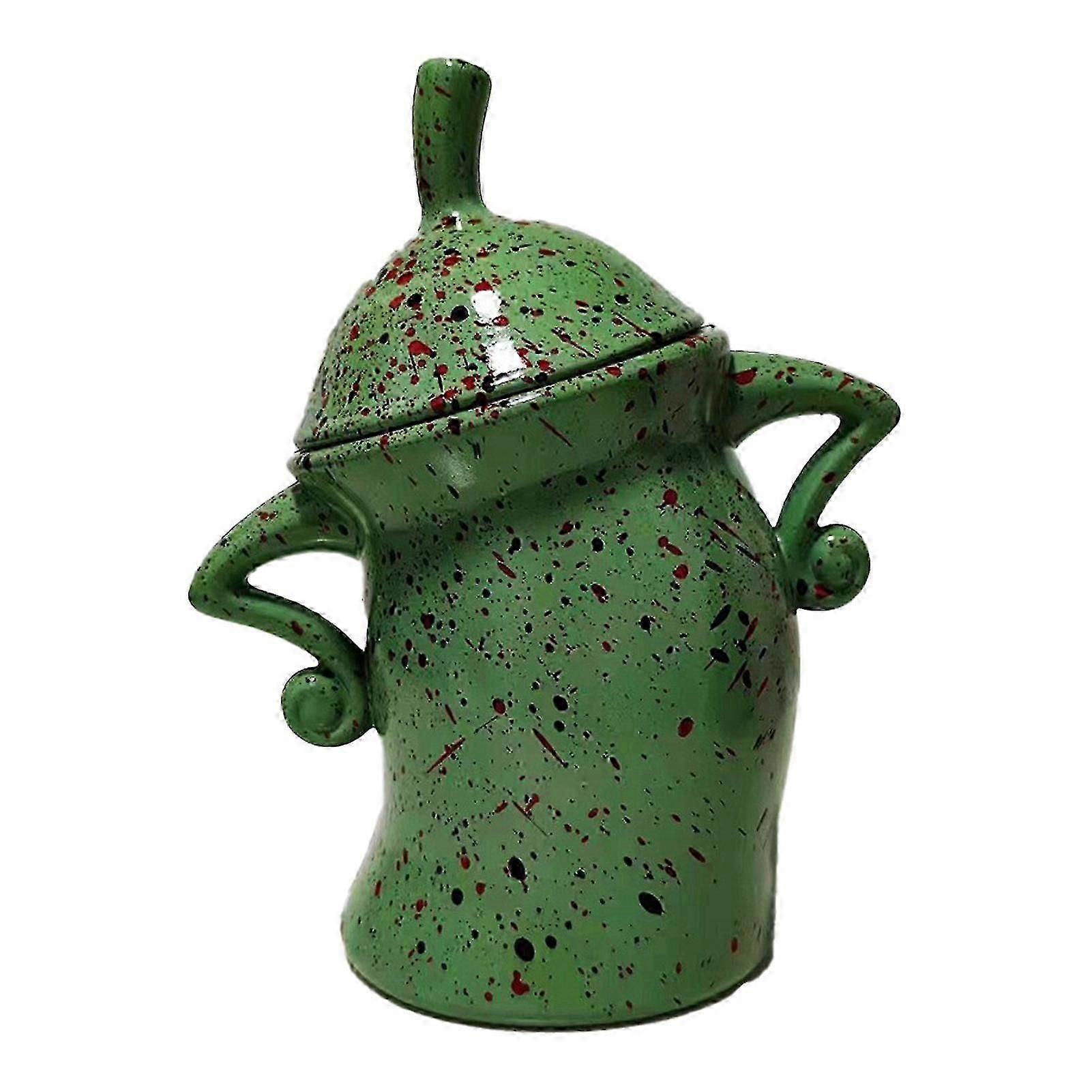 علبة مع موقف ، جرة سيراميك كبيرة مع غطاء ، جرة تخزين طعام إبداعية لطيفة مع محكم للقهوة والشاي والسكر والتوابل