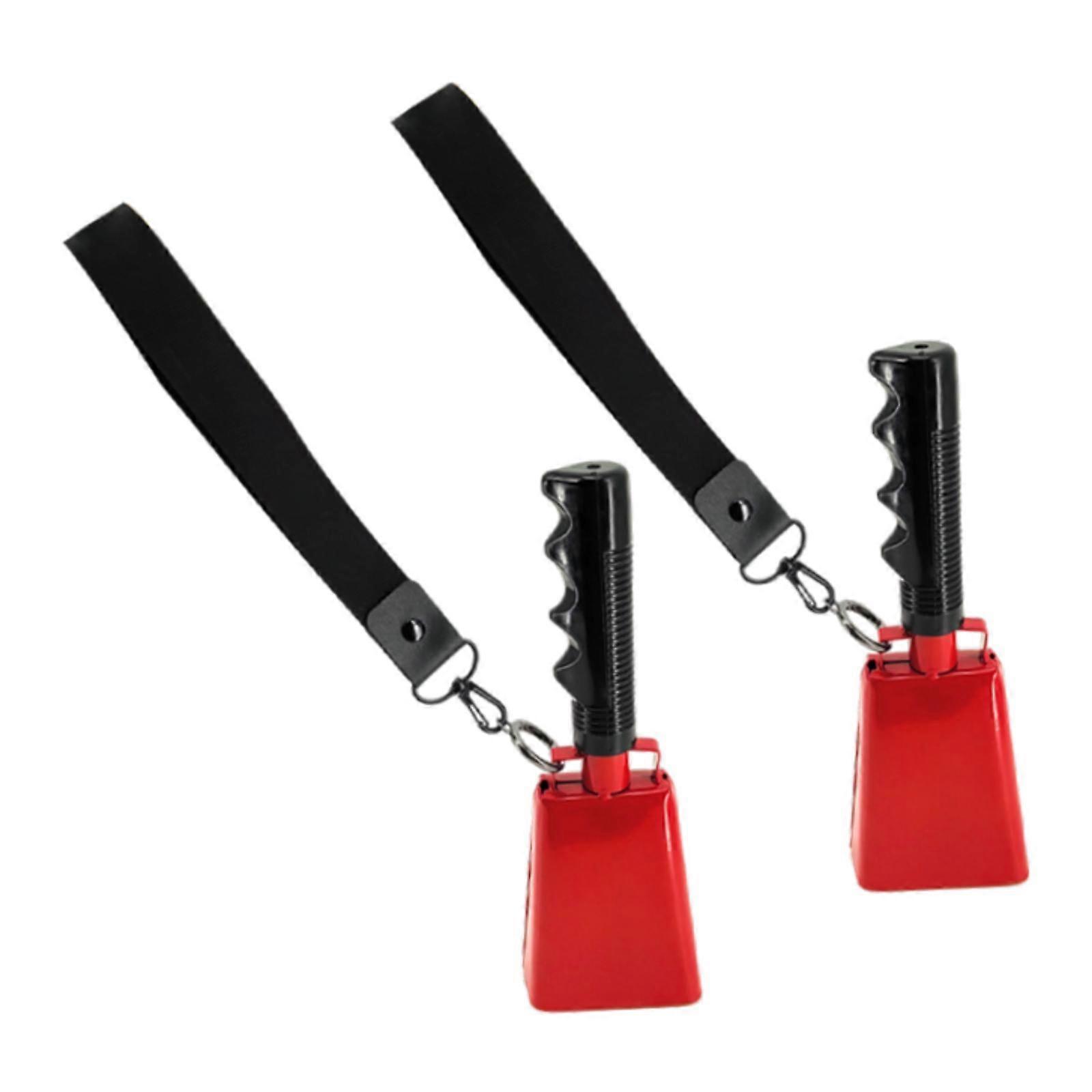 2Pcs Cowbells for Sporting Events Handheld Cow Bells with Handles Practical