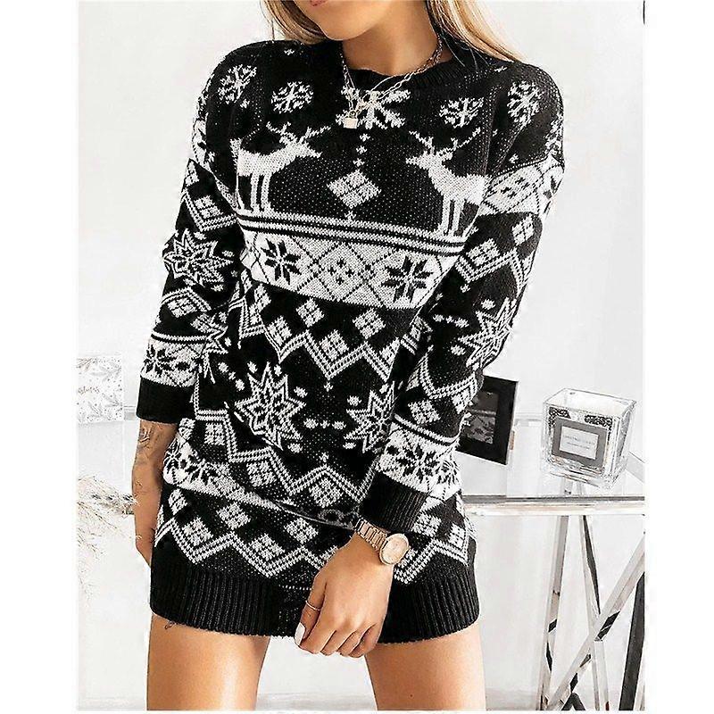 Nouveau Pull de Noël Pour Femmes Noël Elk Knit Pull Pull PullEr Top