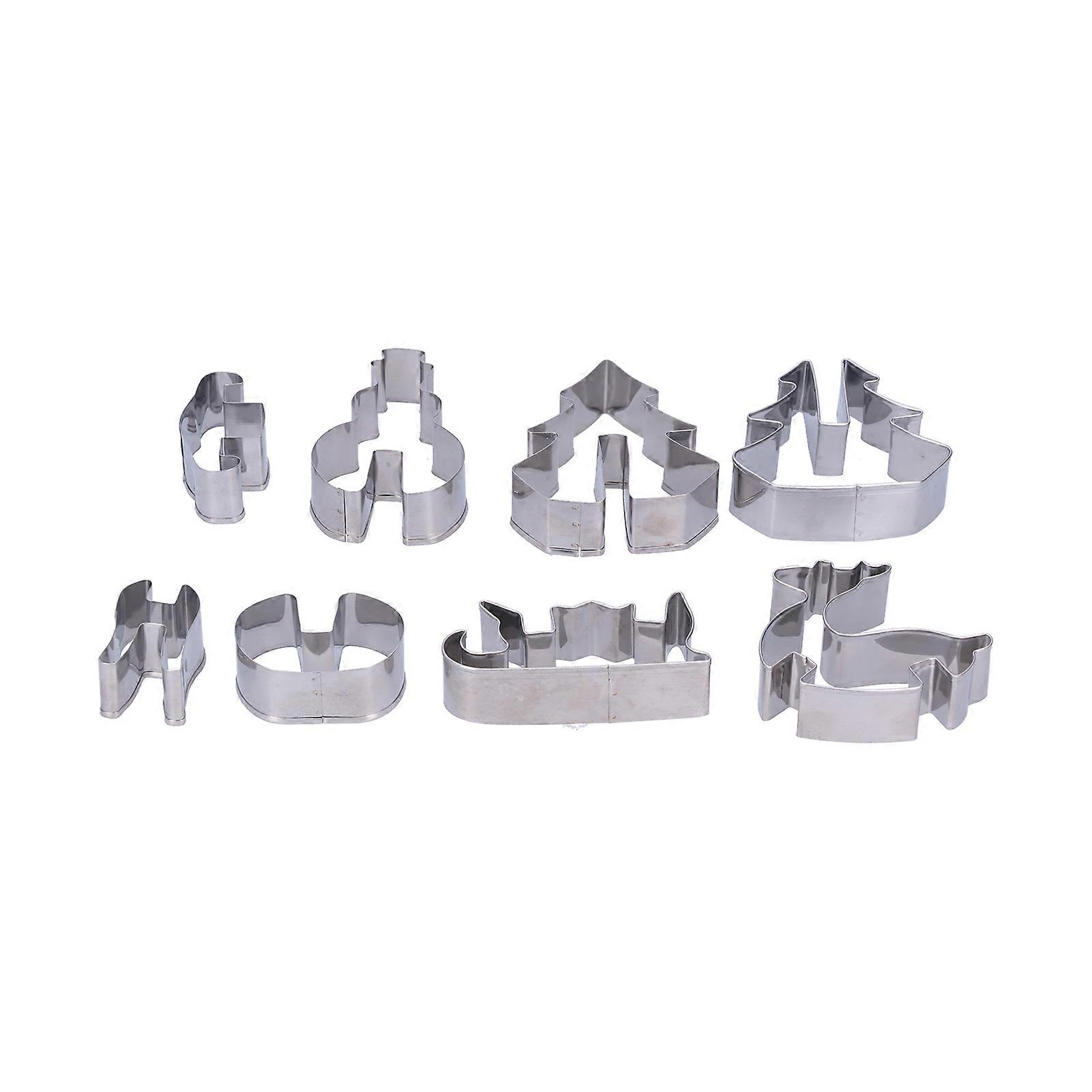 Stainless Steel Cookie Cutter Molds for Biscuits, Pastries, and Cake Decoration - Durable, Easy to Clean, Multi-Shape Set