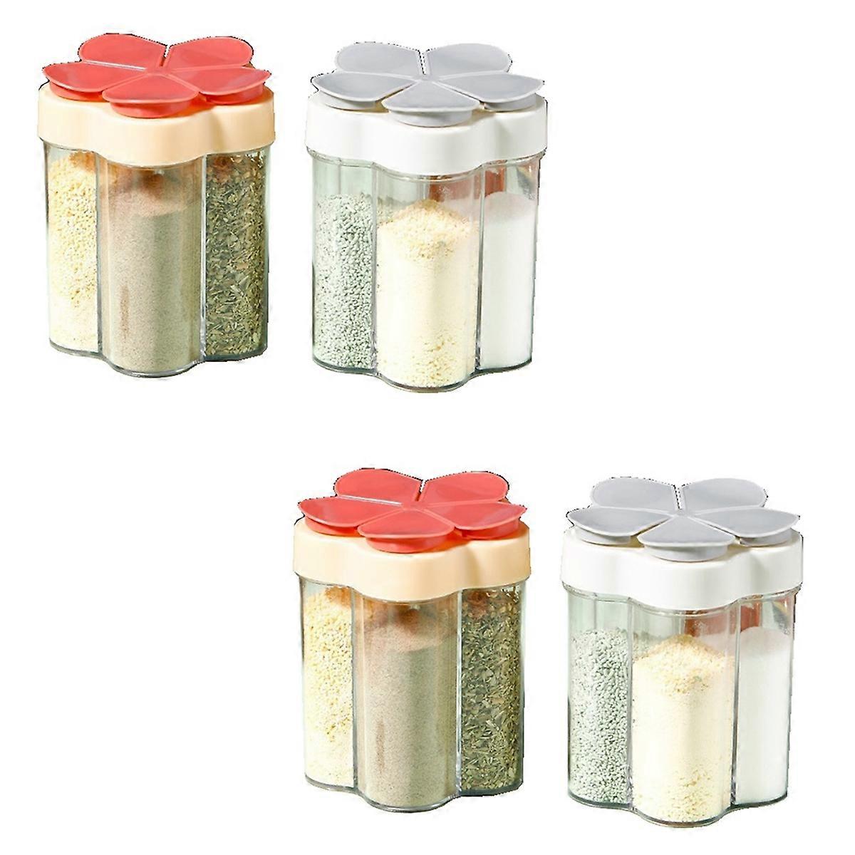 Spice Jar Plastic Container Flavor Bottle Spice Organizer Outdoor Camping Seasoning Container Kitch