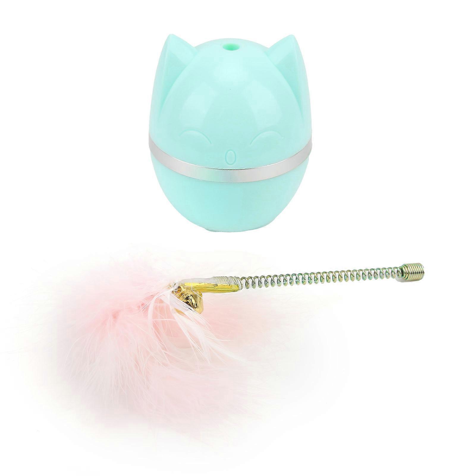 Cat Feather Toy with Bell for Indoor Cats and Kittens, Interactive Stimulating Activity, Blue Color, Durable Design