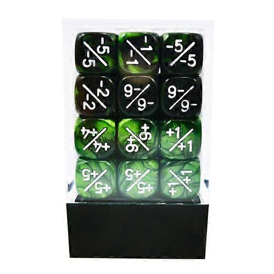 36Pcs 12MM Positive And Negative Counters Record Set Acrylic Tokens Dice Tool Reusable Dice