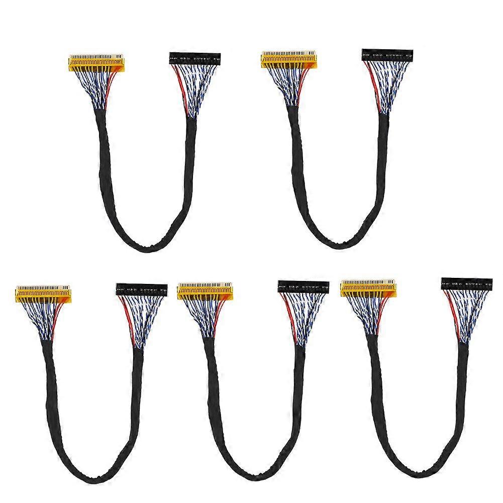 5pcs 30pin LVDS cable 2 channels 8 bits support 1280x1024 fpr 17/19 inch TFT LCD panel
