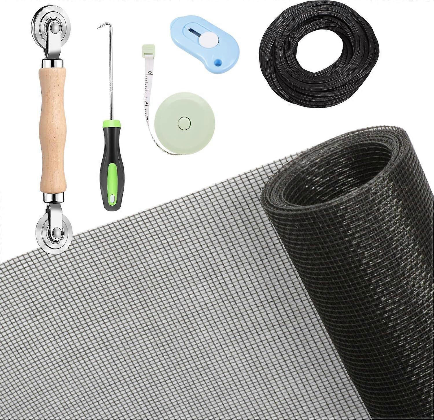 Window Screen and Screen Door Repair Kit, 48" x 118"