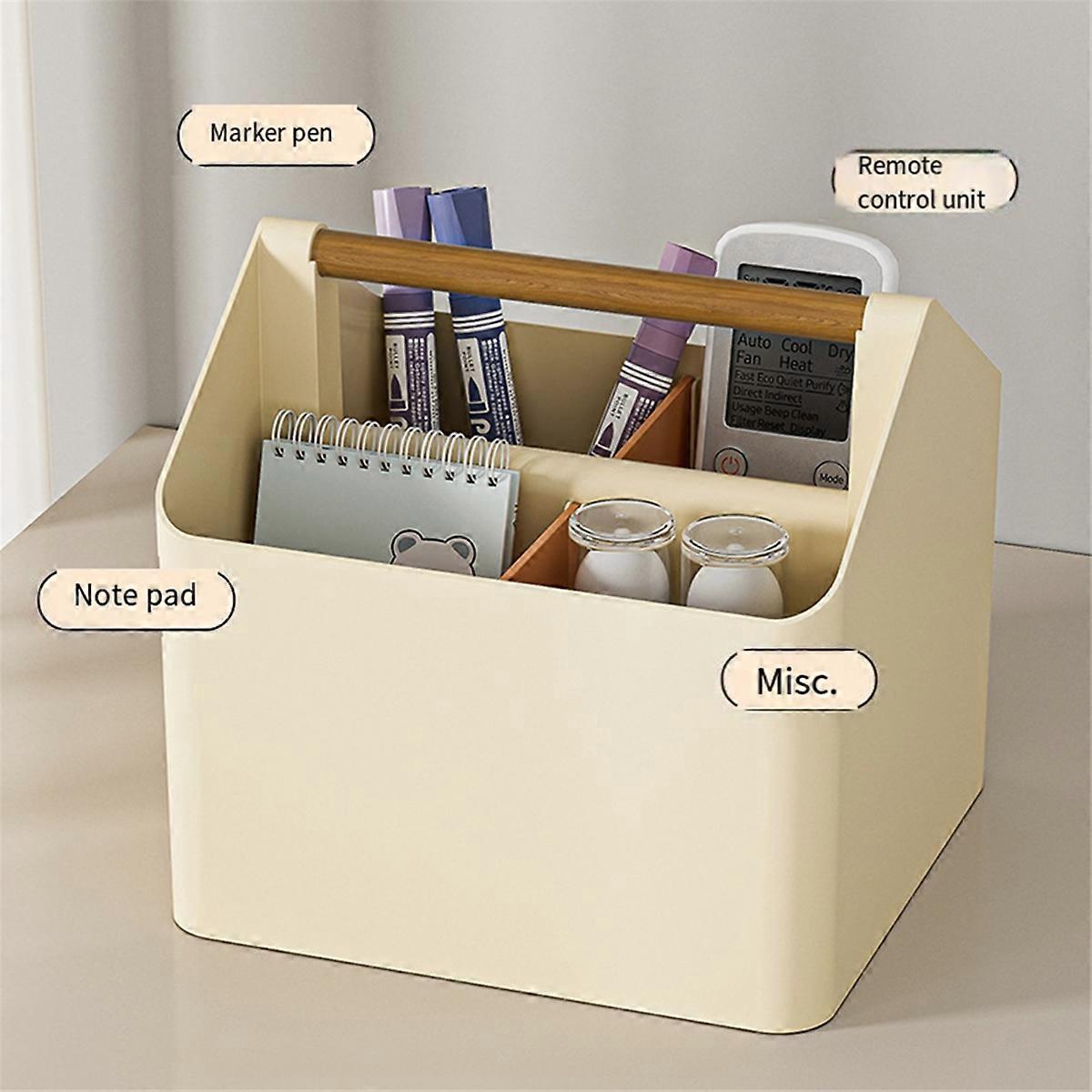 Remote Control Holder TV Remote Control Organizer Large Capacity Pen Holder Storage Box Desktop Orga