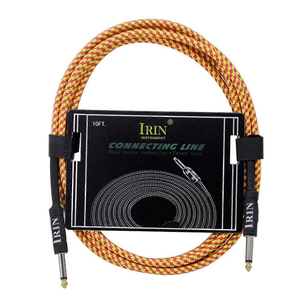  Guitar Cable Noise Reduction Cable (10M) Orange & Yellow