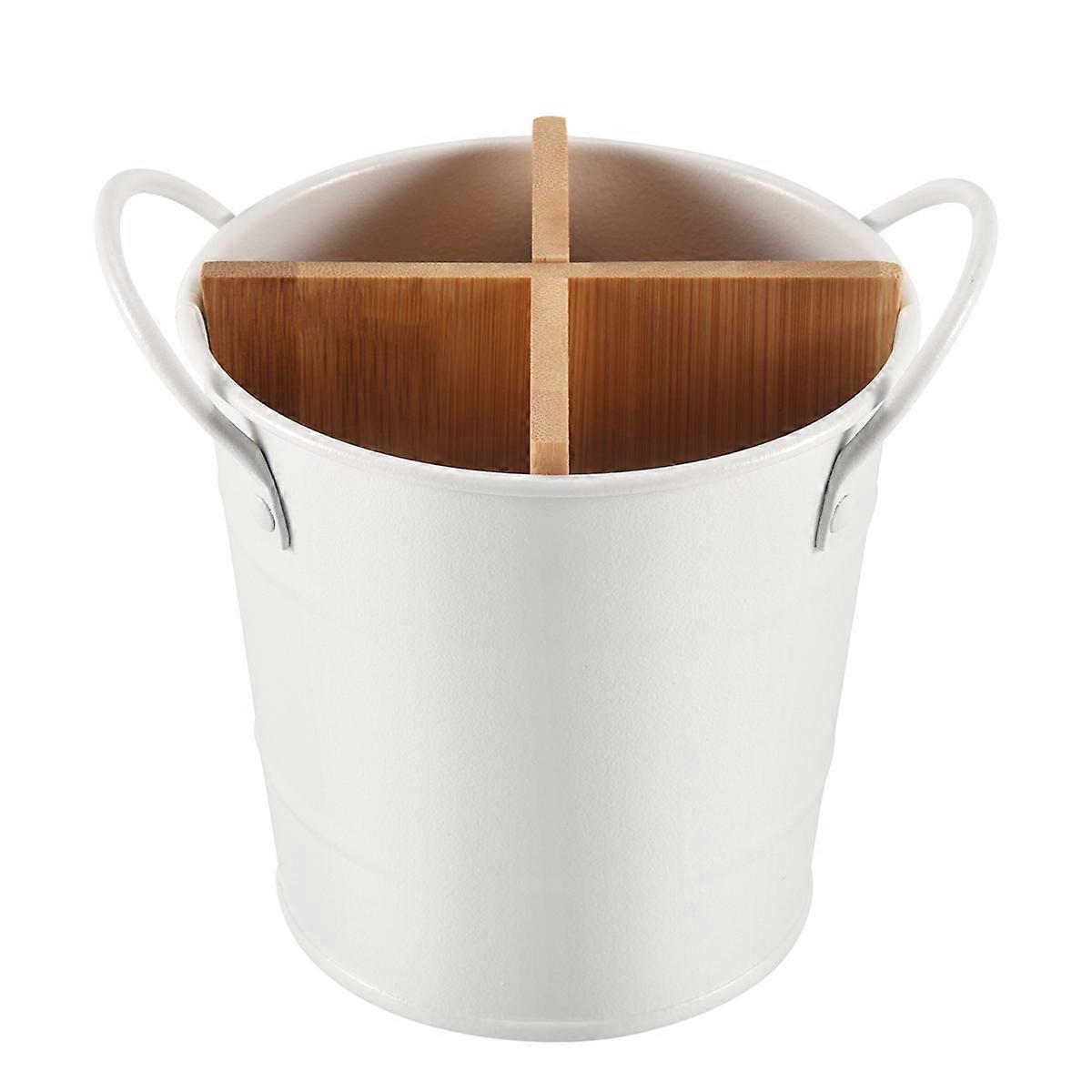 Kitchen Cutlery Organizer Knife Stand Storage Holder Separate White