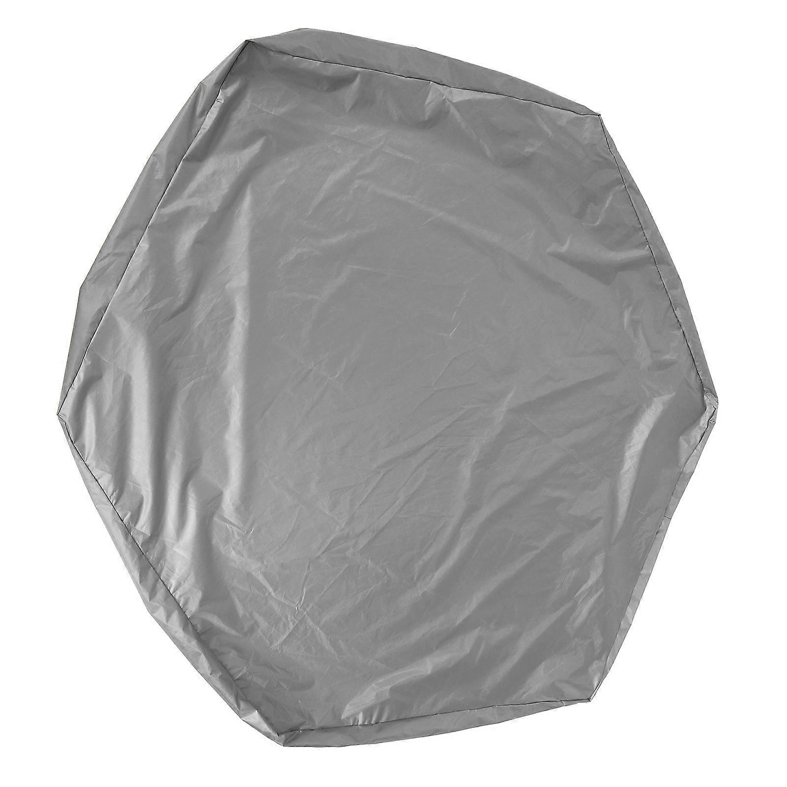 Sand Pit Protection Waterproof Hexagonal Children Sand Pit Cover Protector Garden Bathing Pool Sun ShadeGray 140x110x20cm