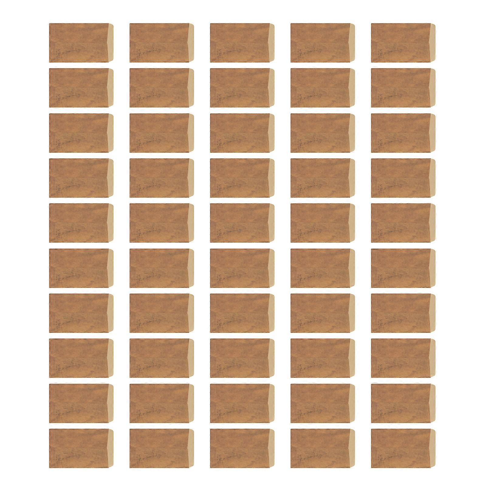 50 stk. vintagekonvolutter 8,5 x 4 tommer; 5 x 6,8 tommer brevkonvolutter kraftkonvolutter til nyttårsbryllupsinvitasjoner