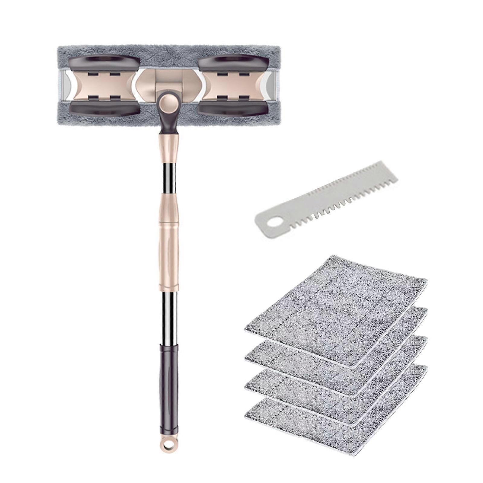 Extended Mop Rectangular Household Mop Floor Tiles Cleaning 360Rotation Dusting Microfiber Pad Lazy Tool  A