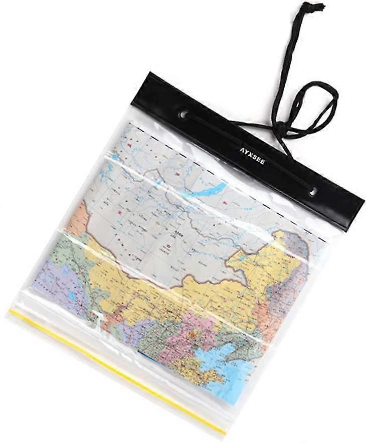 Clear Waterproof Map Case, Transparent Map Storage, Durable Tpu Material, Double Zipper Protection