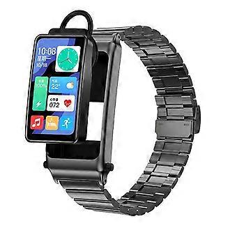 1,57 inch stalen band oortelefoon afneembaar slim horloge