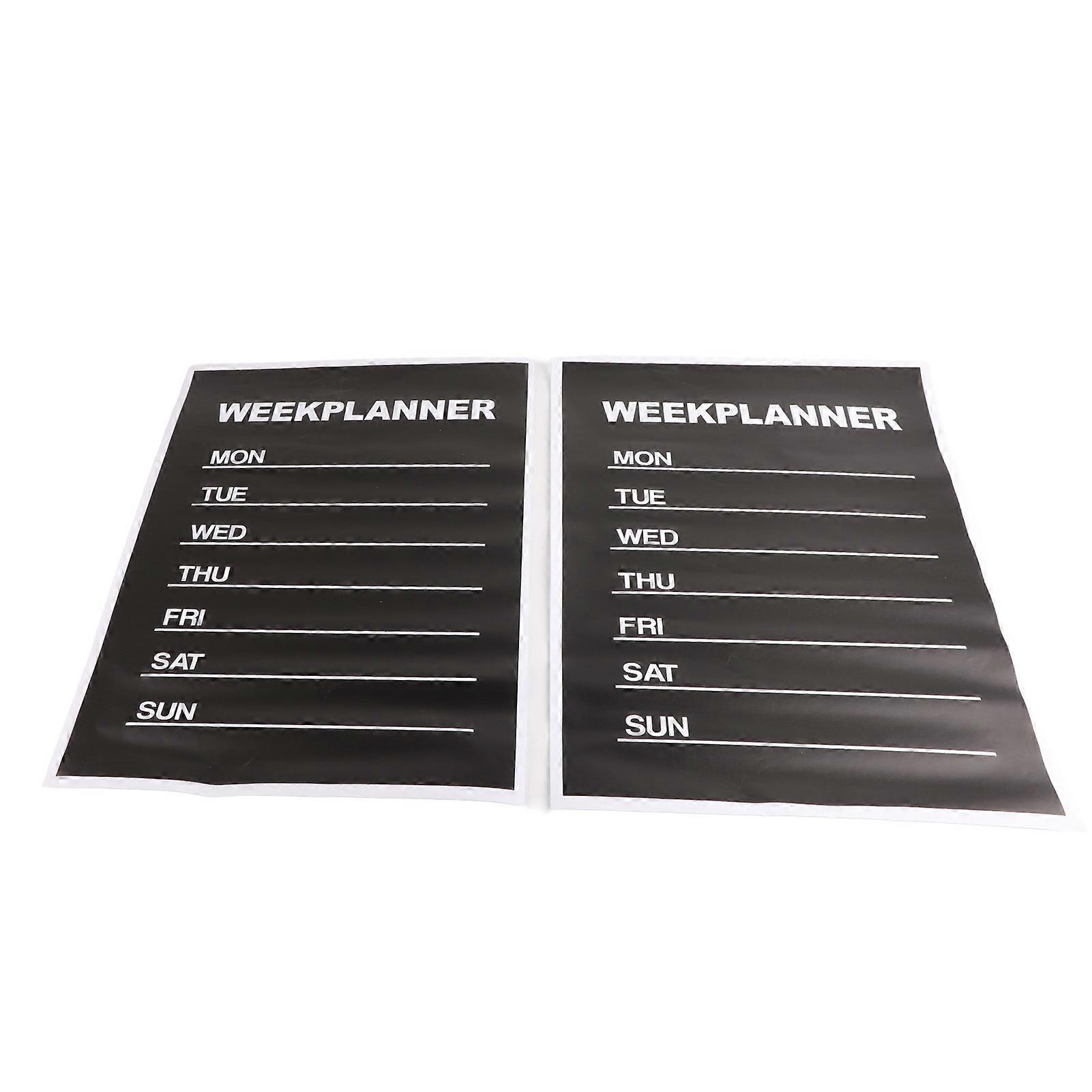 Lot de 2 tableaux noirs muraux 45 x 60 cm, autocollants, imperméables, en PVC, avec texture givrée, pour l'enseignement à domicile