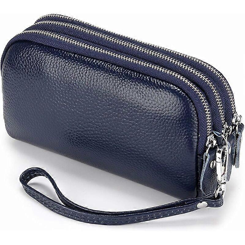 Portefeuille pour femme en cuir vritable (beu), kueatily