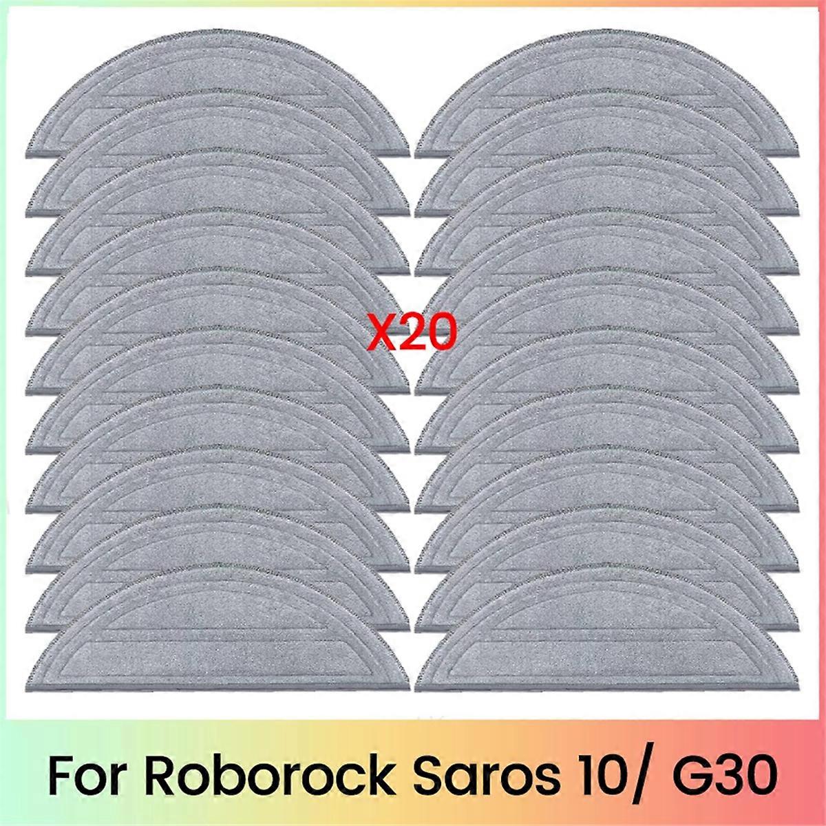 Mopp Pads Ersatz für Roborock Saros 10 / G30 Saugroboter 20PCS