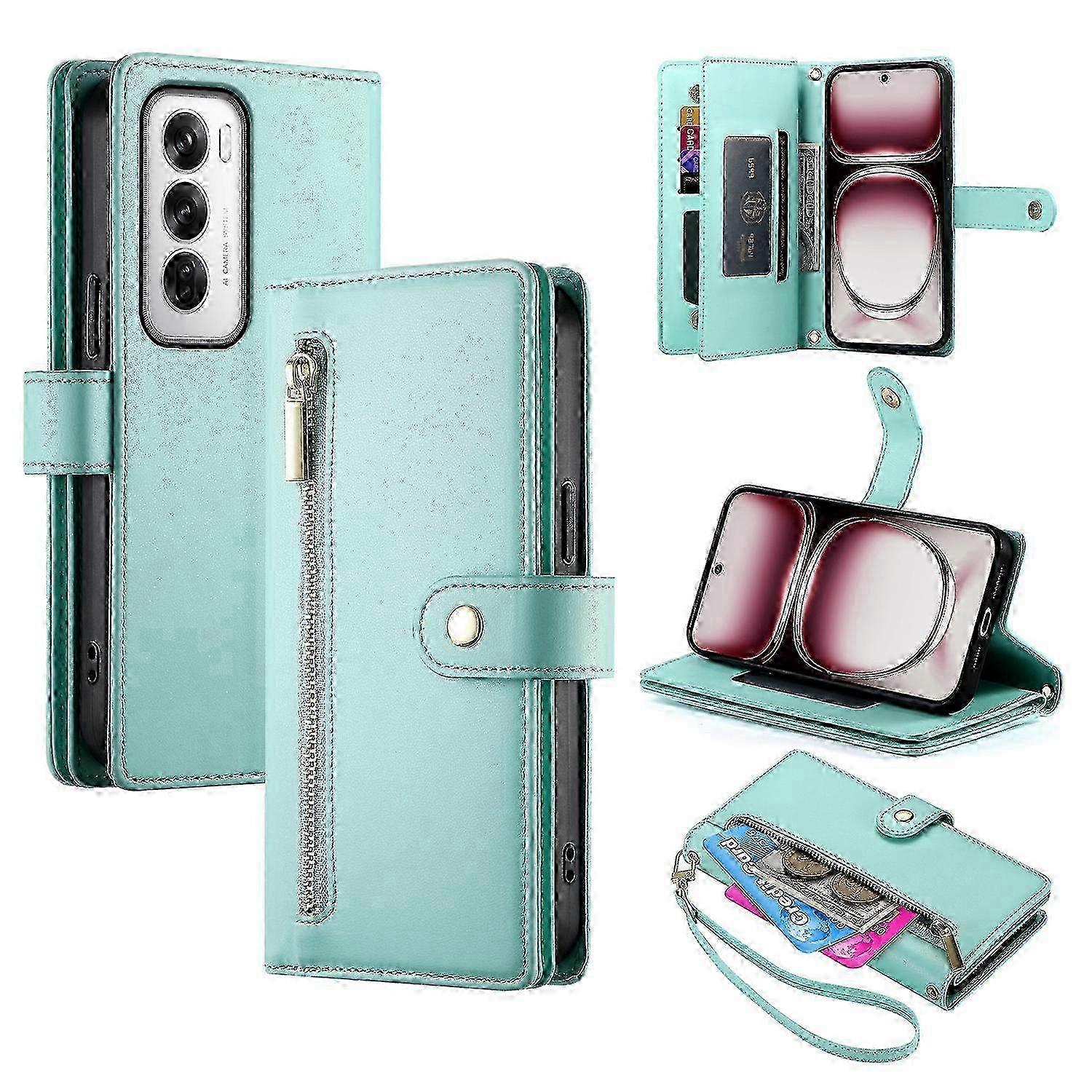 Oppo Reno12 5G Case with Secure Zipper Pocket and Adjustable Straps