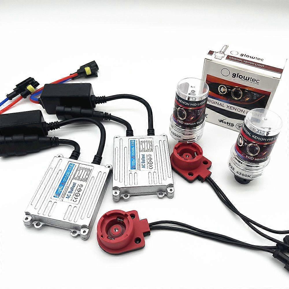 1 Set Car Xenon light 12V 35W AC Fast Start D2S D2R D2C with D2 adaptor D4S D4R HID Kit HID Bulb & HID Ballast GLOWTEC