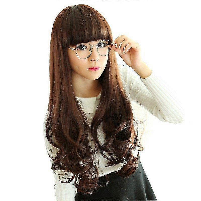 Moda Dziewczyna Curly Bang Peruka