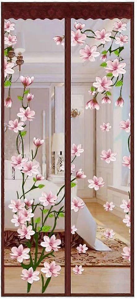 الستار المغناطيسي ناموسية ، يبقي خارج البعوض والمخلوقات الأخرى ناموسية أبواب الستار المغناطيسي - 80x220Cm-زهرة