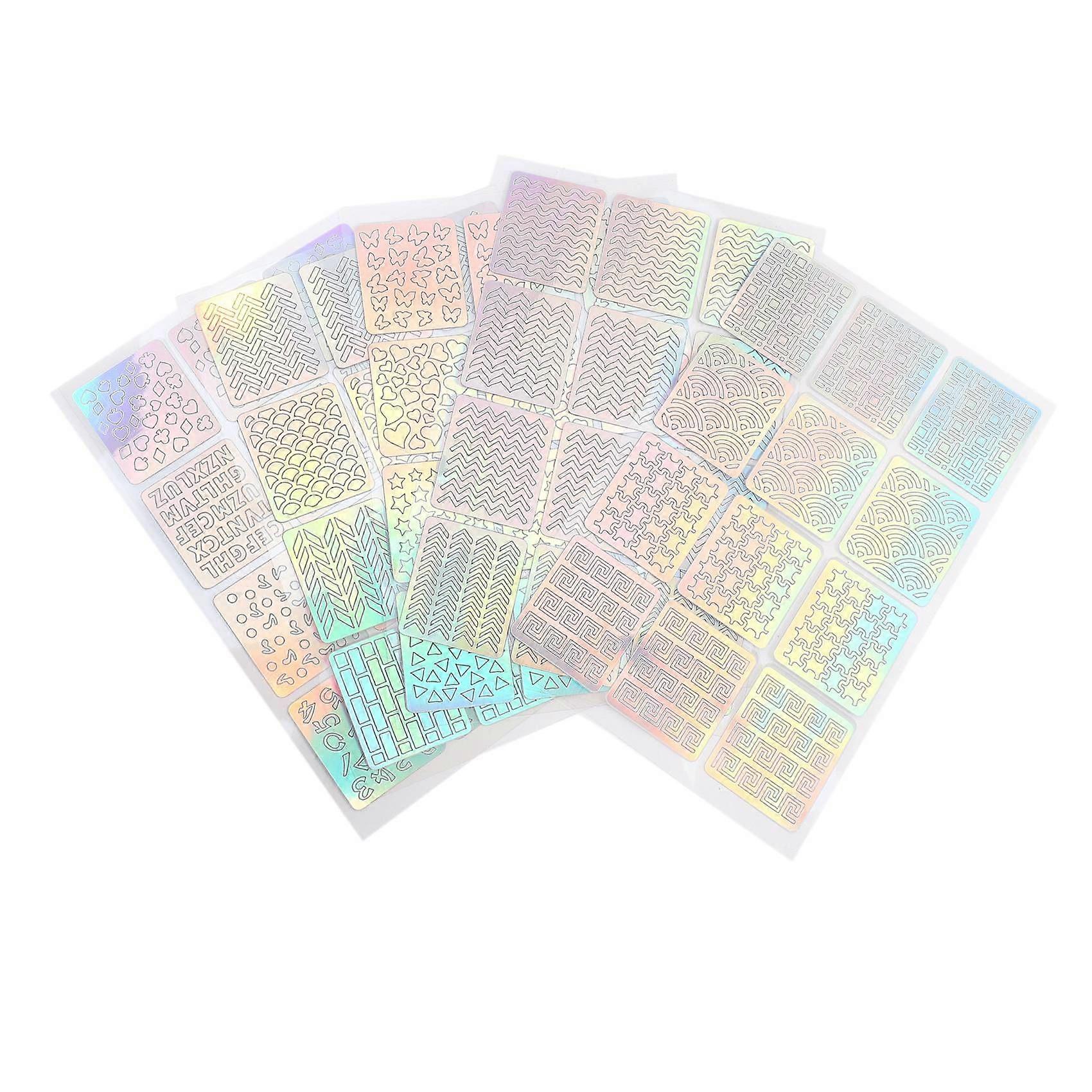 60 pieces 5 sheets styles nail stencils Art nail stickers set Cute nail Art nails Stencil sheets