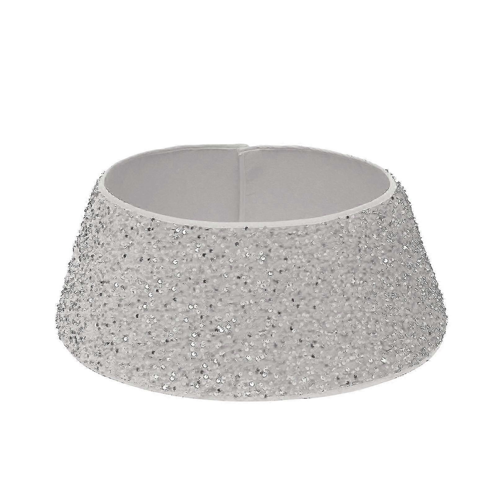 Gulerele de pom de Crăciun 23.6 inch Sequin Tree Fusta Glitter Xmas Tree Ring Double-layer Velvet Tree Fusta Guler Tree Base Cover pentru Crăciun Hallow