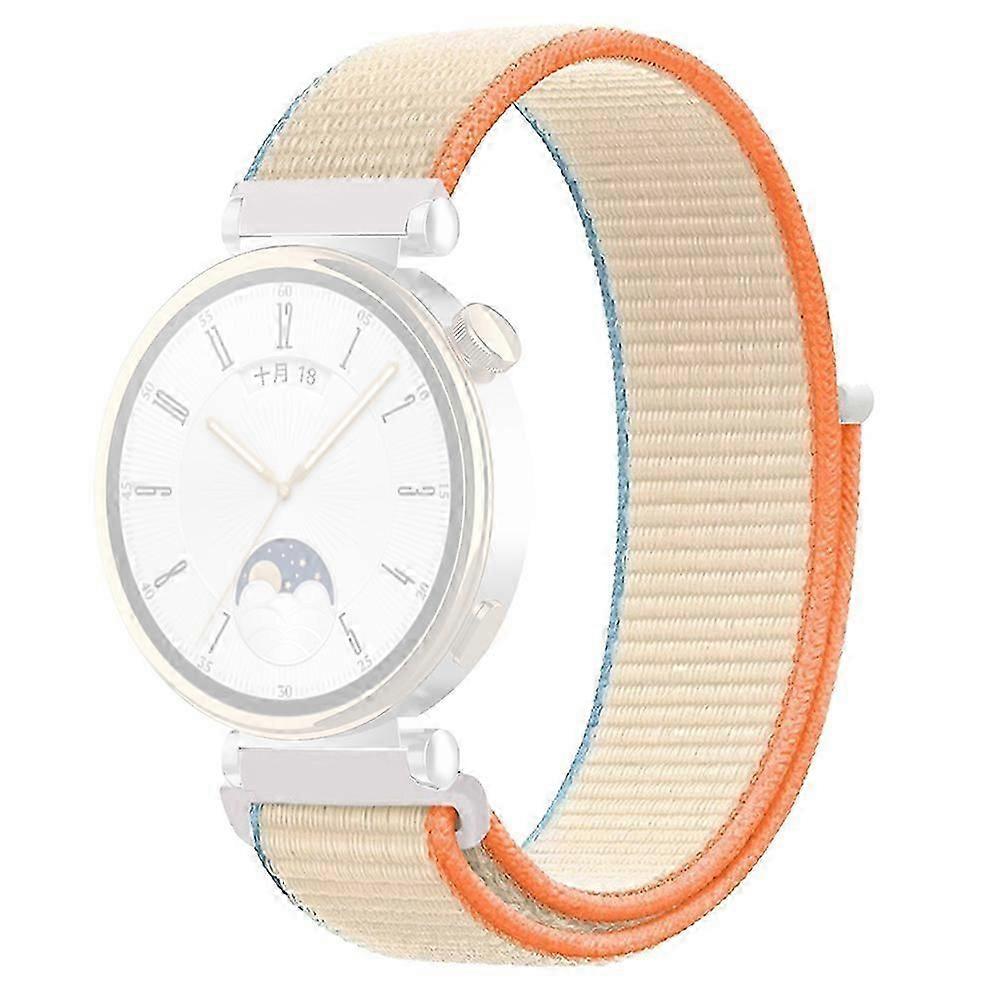 18mm Nylon Loop Adjustable Wrist Strap Watch Band For Huawei Watch Gt 4 41mm / Garmin Venu 3s