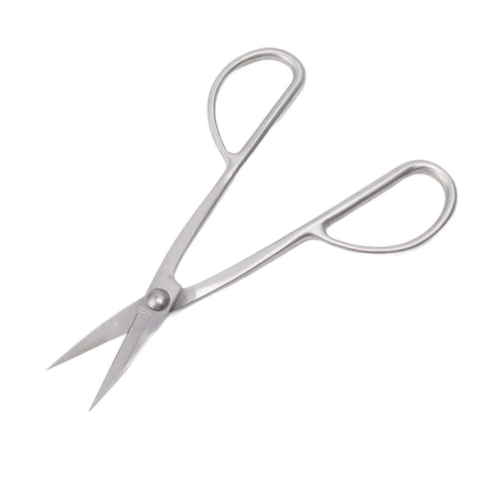 210mm Plant Shears Bud Trimming Stainless Steel Bonsai Scissors Flowers Herbs Stem Cutters Clippers Trimmers Silver