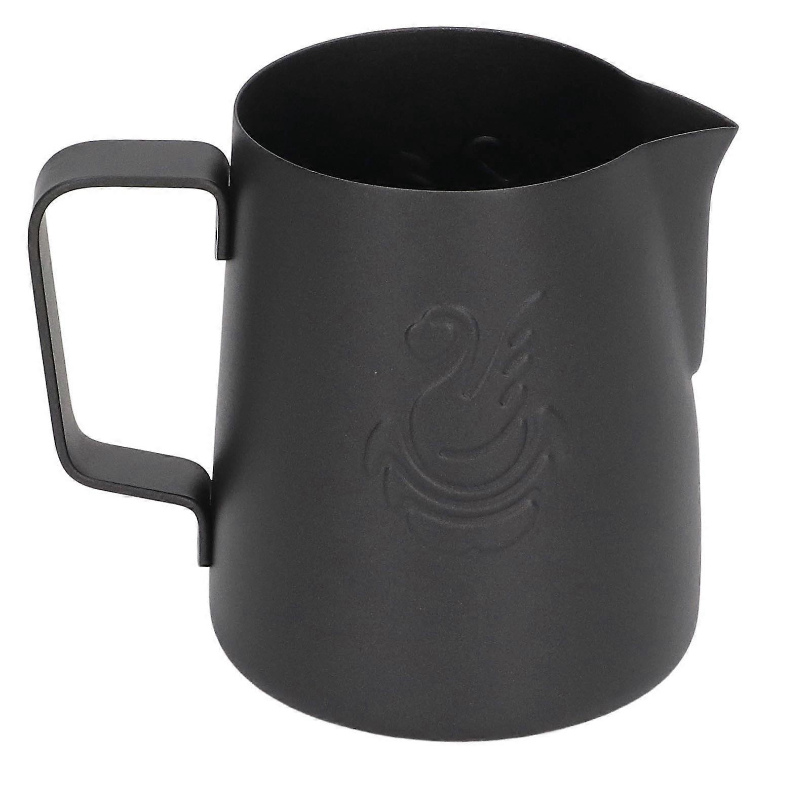 230ml Coffee Steaming Pitcher with Angled Handle Stainless Steel Olecranon Milk Frothing Cup for Latte