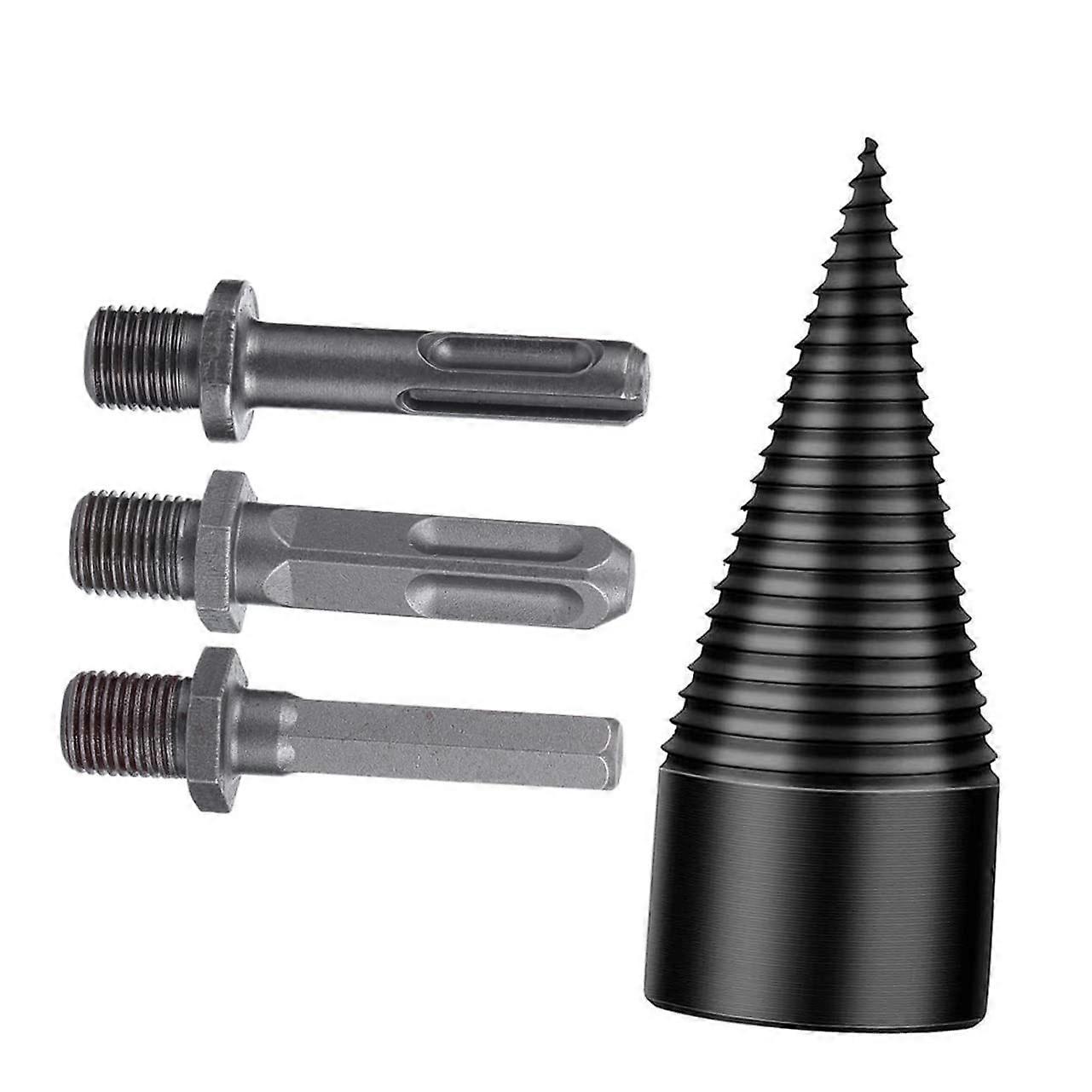 1 Set Wood Chopping Bit Wood Splitting Logs Bits Cone Drill Bit Firewood Splitter
