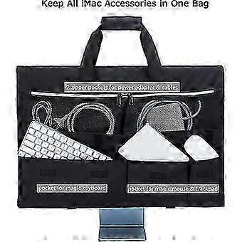 حقيبة حمل للسفر لكمبيوتر مكتبي 24 iMac ، حقيبة تخزين واقية لشاشة iMac غطاء غبار مع مقبض حمل لشاشة iMac مقاس 24 بوصة و AC