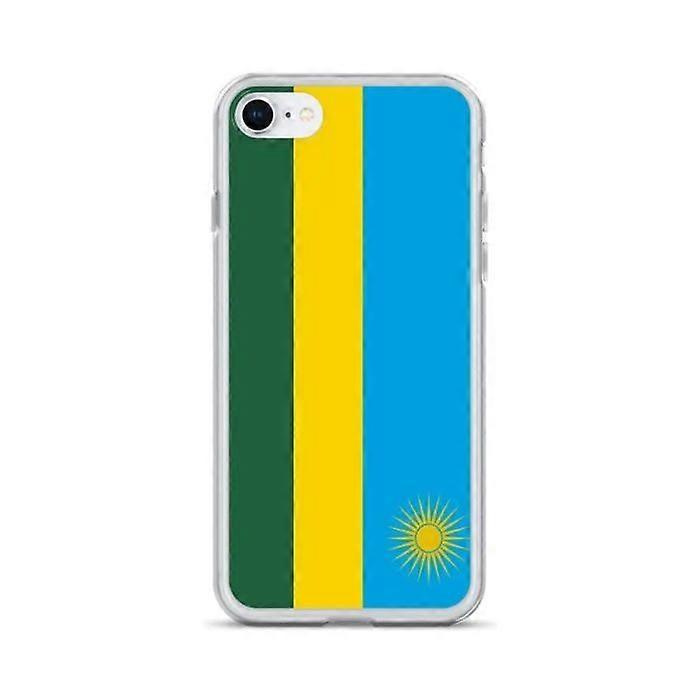 iPhone Case - Rwanda Flag - iPhone 8 - Soft Silicone - Shock Protection - Lightweight