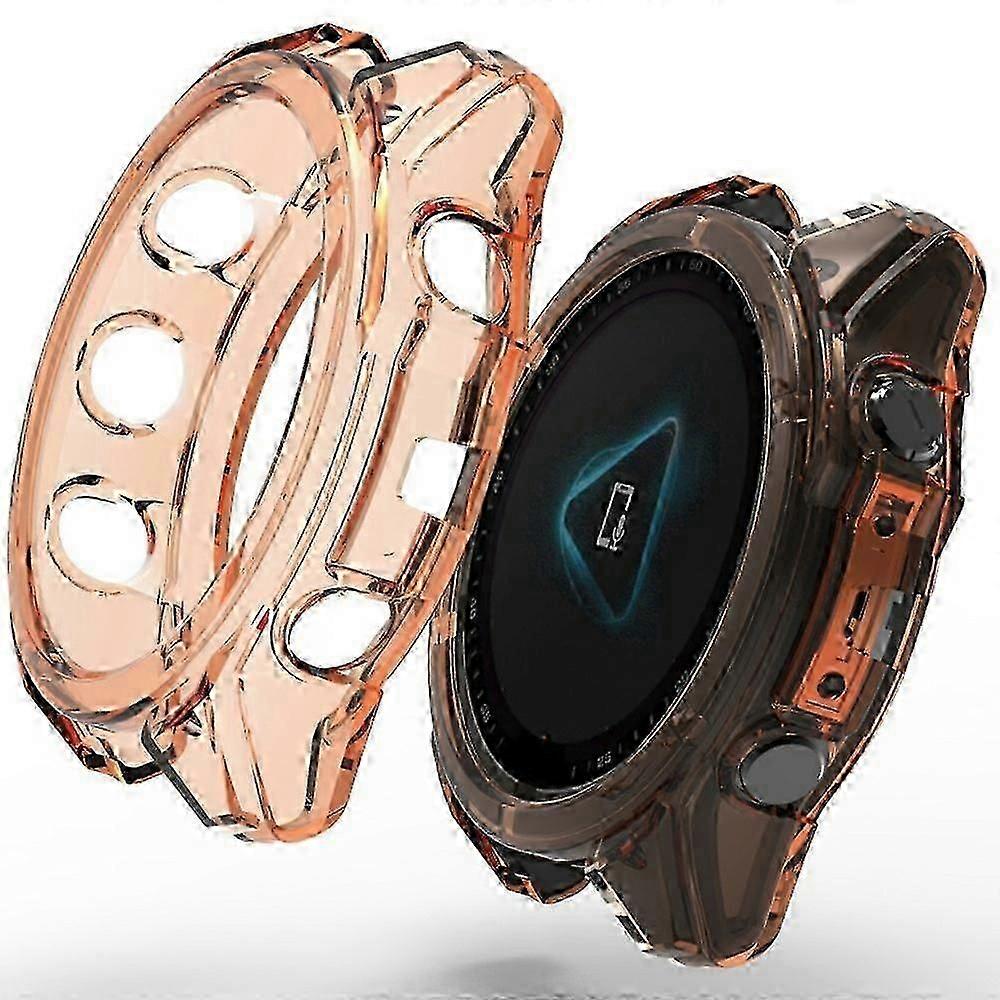 For Garmin Fenix 8 43mm Watch Case Shockproof TPU Cover Half-Wrapped
