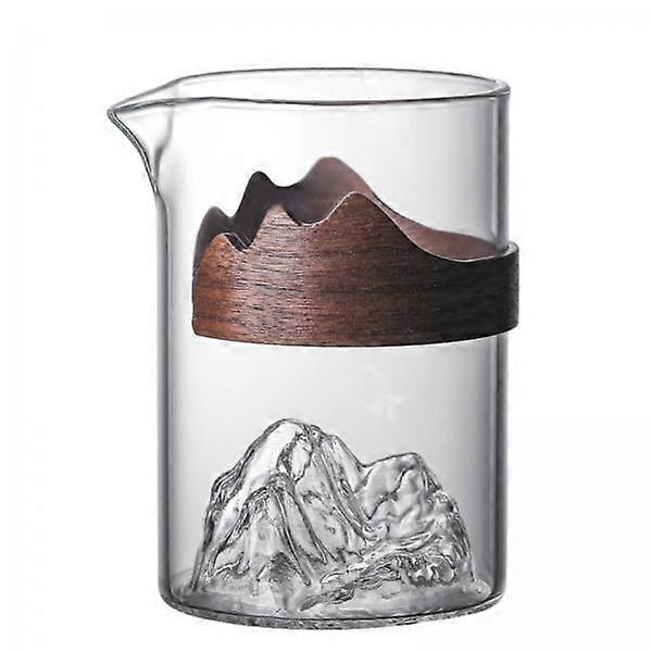 2-6pack Mountain Glass Creamer Pitcher with Handle Clear Coffee Pot Fair Cup