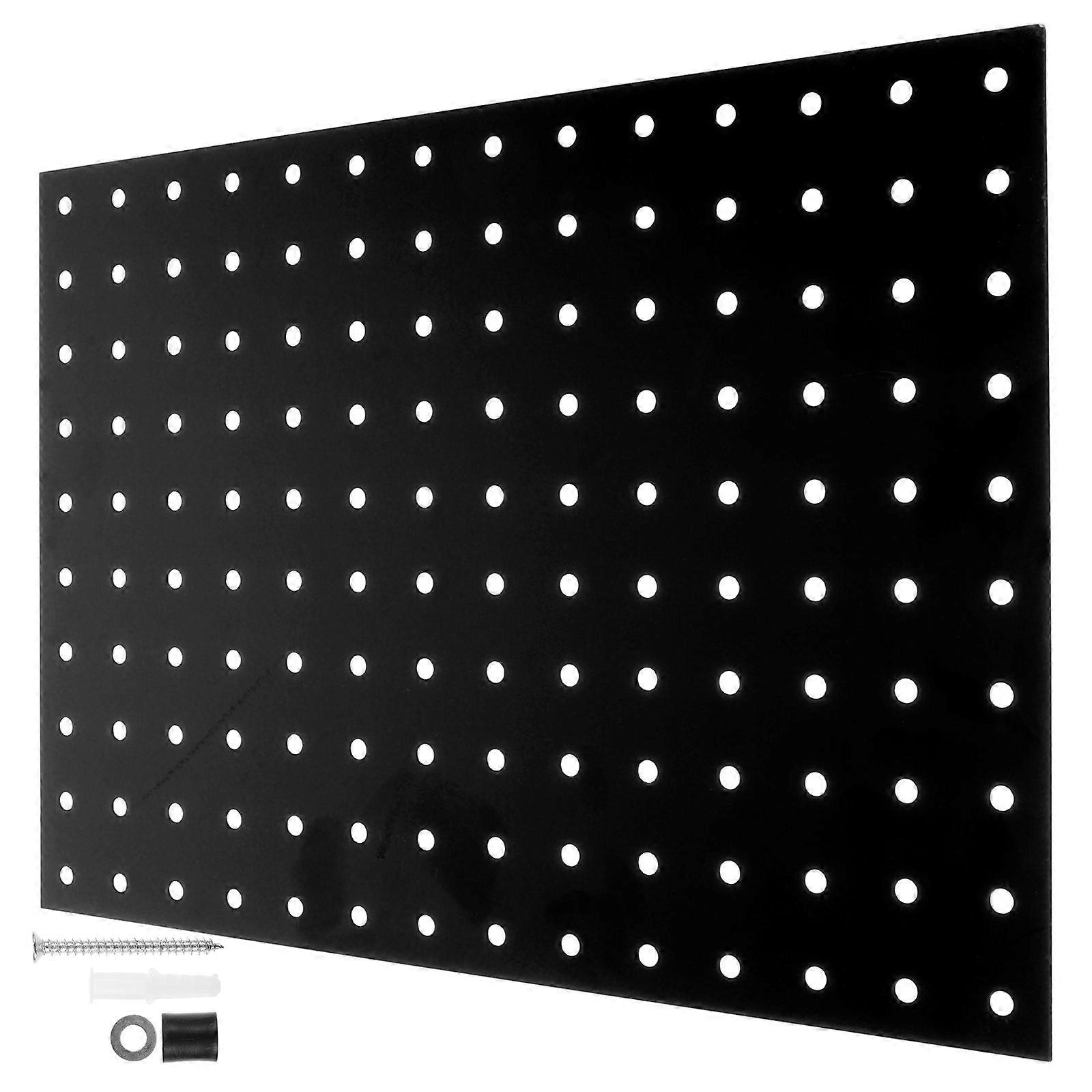 Metal Pegboard Garage Peg Board Black Durable Metal Storage Panel