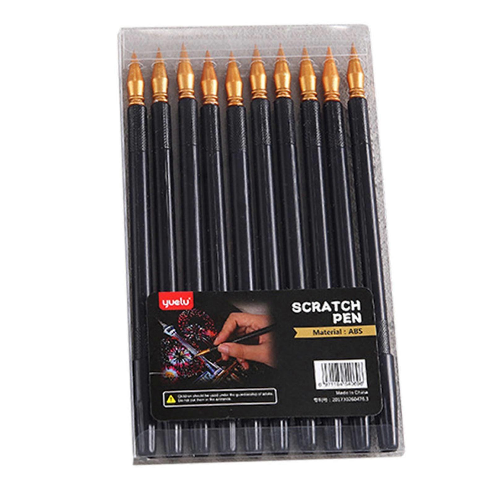 Scratch Art Tools Scratch Color Pen Dual Tip Scratch Coloring Stylus Paper Art Set for for Adult Kids Painting Art