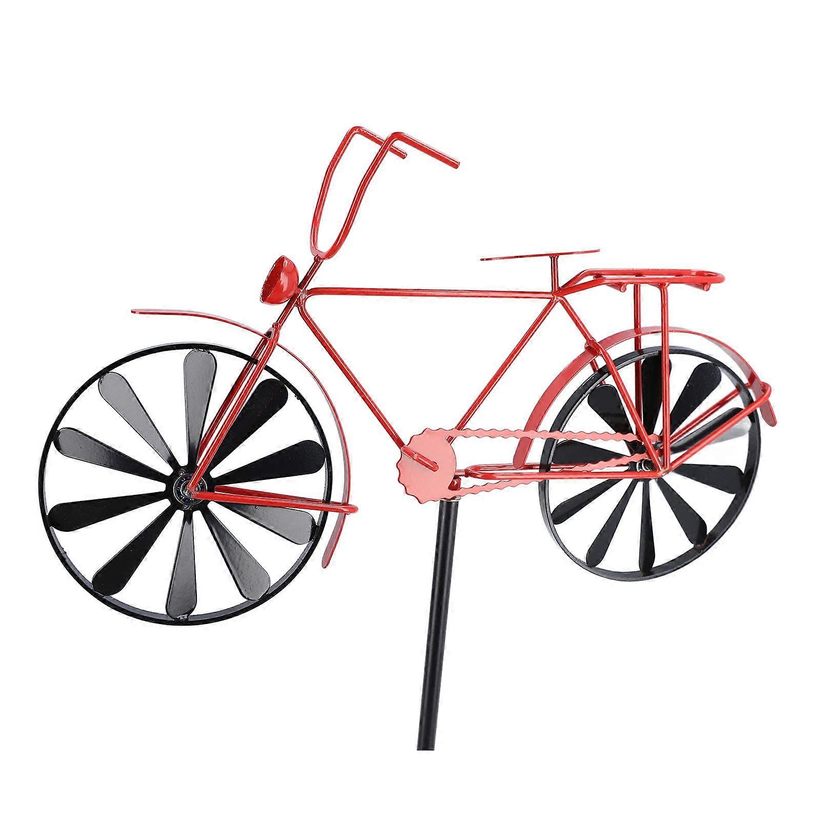 Gardenbicyclewind chimeornament, bicyclewind chimepost in vintage style, stable construction, easy assembly for sidewalk edges