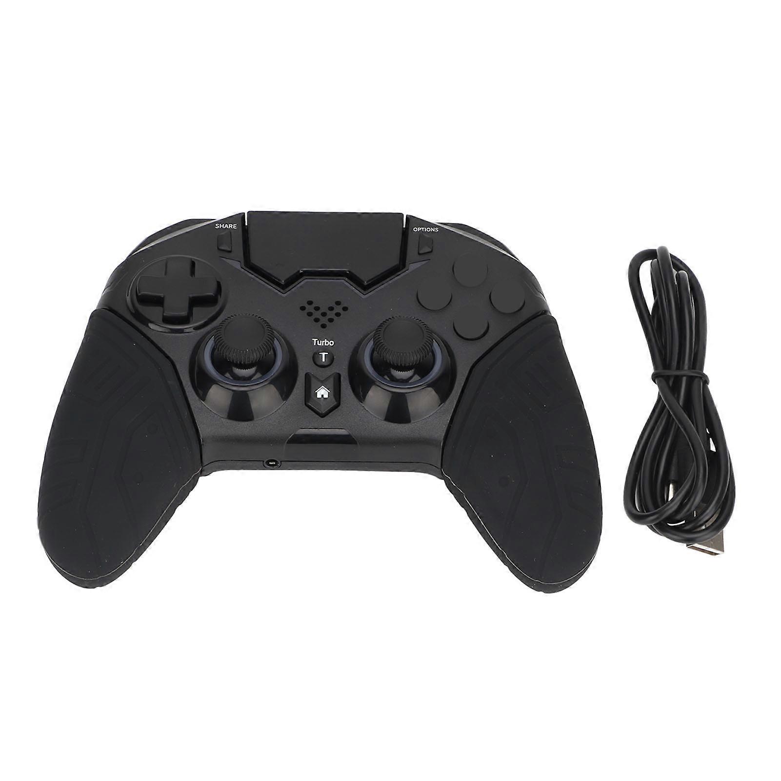 Wireless Bluetooth Game Controller with Silicone Grip and Macro Light for PS3, iOS, Android