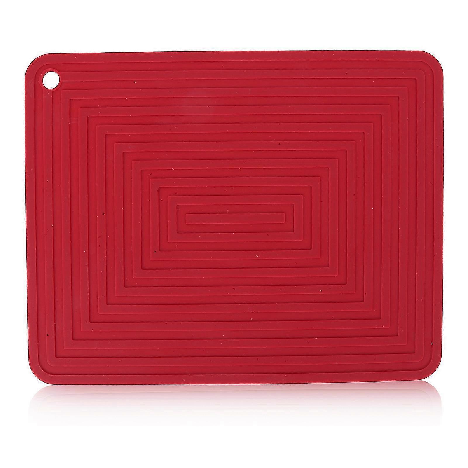 Dish Drying Pad Non-Slip Flexible Insulated Silicone Drain Mat for Kitchen