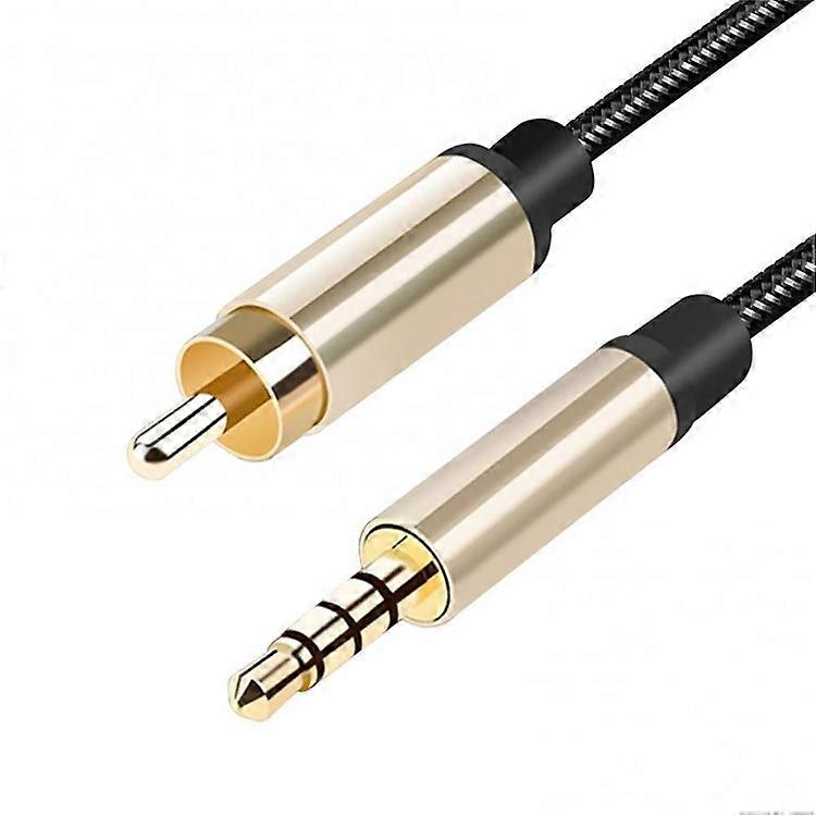 1.5m Coaxial 3.5mm AUX to RCA Cable Adapter Braided RCA Audio Line Compatible For TCL Xiaomi Mi TV 1 / 2 Speaker
