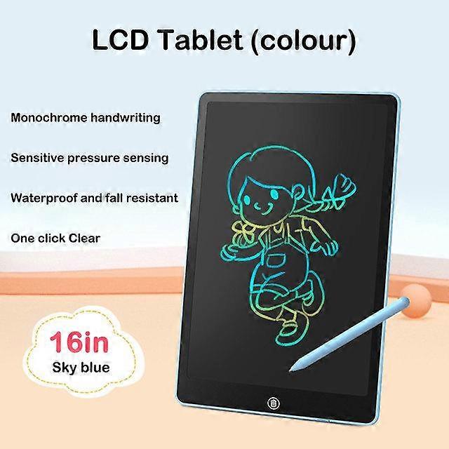 16inch Children Magic Blackboard LCD Drawing Tablet Toys For Girls Gifts Digital Notebook Big Size Message Board Writing Pad