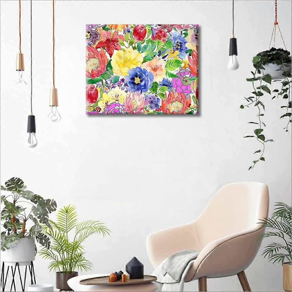 Blommor Trä pusselspel 1000 bitar