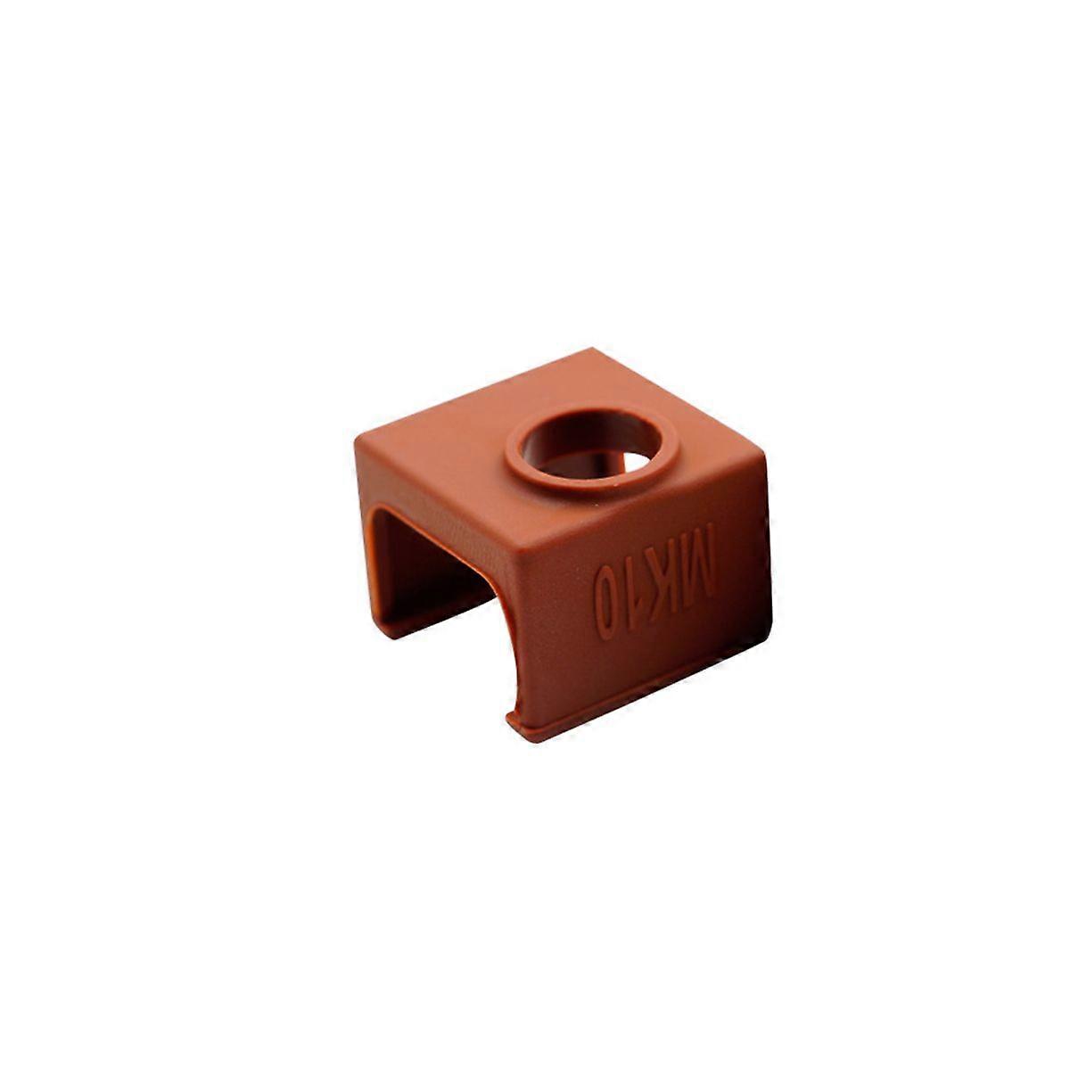 Silicone Protective Case Cover 3D Printer Accessory for MK10 Aluminum Heater Block (Coffee)